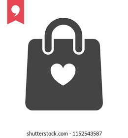 bag with heart icon