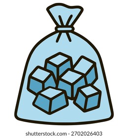 Bolso de diseño plano frío de la Plantilla de la Ilustración vectorial del color