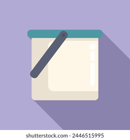 Bag ice fishing icon flat vector. Holiday outdoor activity. Season wintry