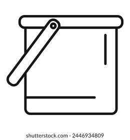 Bag ice fishing icon outline vector. Holiday outdoor activity. Season wintry