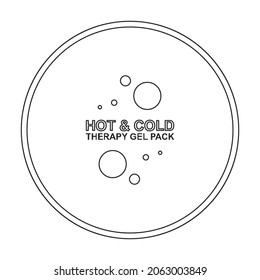 Bag ice vector outline icon. Vector illustration cold pouch on white background. Isolated outline illustration icon of bag ice .