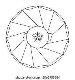 Bag ice vector outline icon. Vector illustration cold pouch on white background. Isolated outline illustration icon of bag ice .
