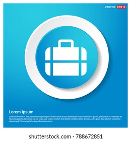 Bag icon Abstract Blue Web Sticker Button