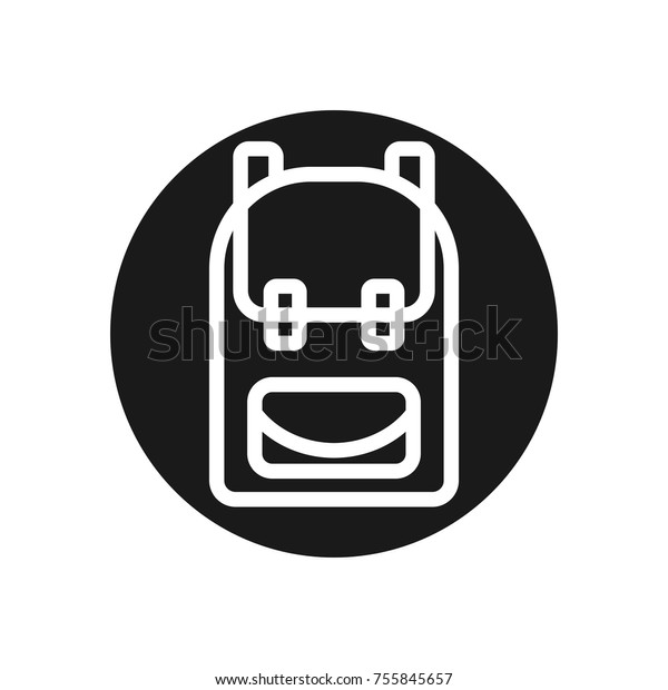 Bag Icon Backpacker Logo Stock Vector Royalty Free 755845657