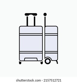 Bag Icon. Bagage or Lugage in Line Art Style. Briefcase Symbol - Vector.