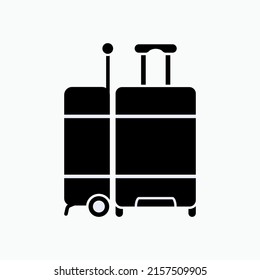 Bag Icon. Baggage or Luggage in Glyph Style. Briefcase Symbol - Vector.