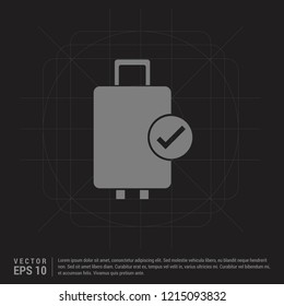Bag icon - Black Creative Background - Free vector icon