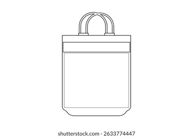 bag icon, black bag isolated on white background.