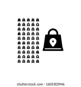 bag icon black and white