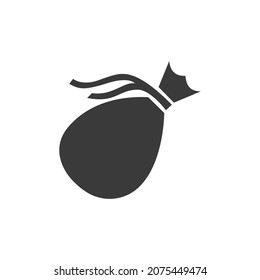 Bag Icon Black and White Vector Graphic