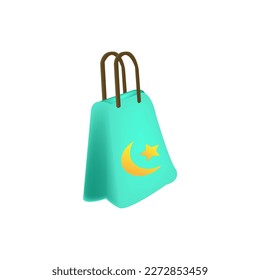 bag icon in blue color Ramadan and Islamic Eid