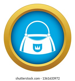 Bag icon blue vector isolated on white background for any design