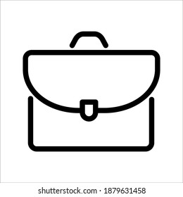 Bag icon. Briefcase icon vector illustration on white background. color editable