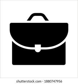 Bag icon. Briefcase icon vector illustration on white background. color editable