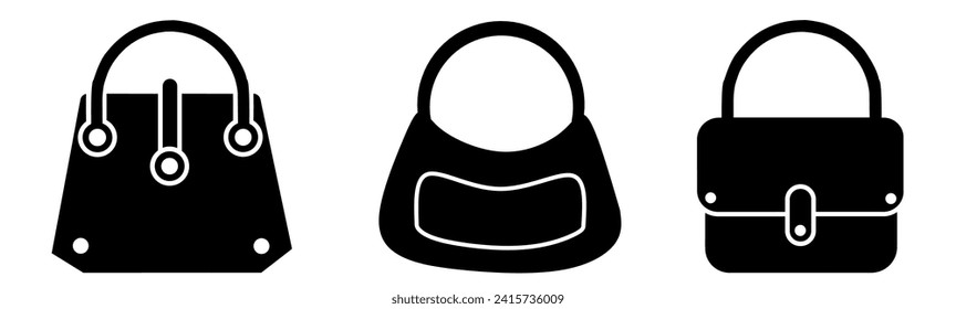 Icono de bolsa. Ilustración vectorial de colección de iconos para el negocio. Diseño de iconos negros.