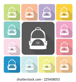 Bag Icon color set vector illustration.