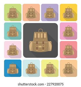 Bag Icon color set vector illustration.