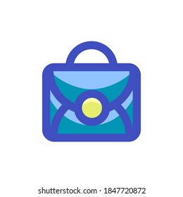 a bag icon decorated with a blue outline