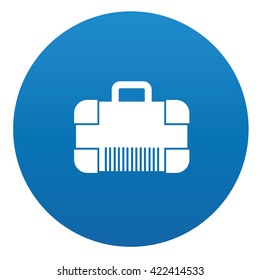 Bag icon design on blue background,vector
