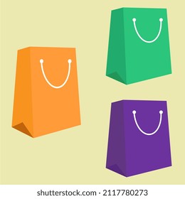 bag icon design with various colors, can be used as icons, posters, etc
