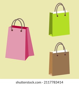 bag icon design with various colors, can be used as icons, posters, etc