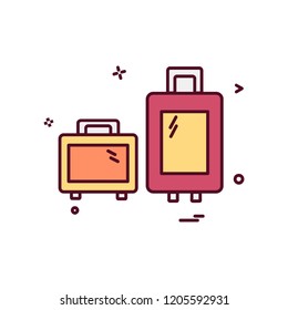 Bag icon design vector