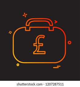 Bag icon design vector