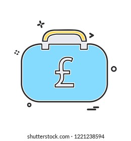 Bag icon design vector