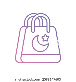 Bag Icon for Eid Shopping, Festive Gifts, and Islamic Traditions