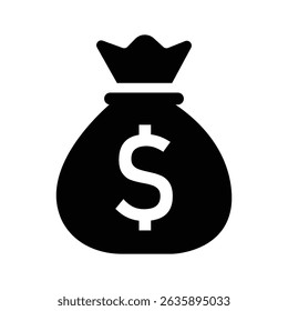 Bag Icon - Financial Wealth and Savings Symbol