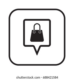 Bag icon. Flat  design.