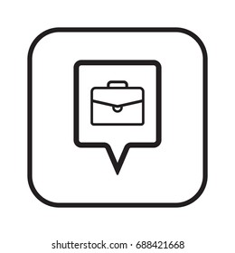 Bag icon. Flat  design.