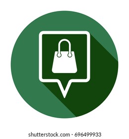 Bag icon. Flat  design.