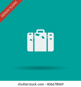bag icon. Flat design style eps 10
