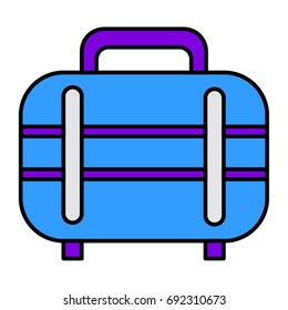 bag icon. Flat design style