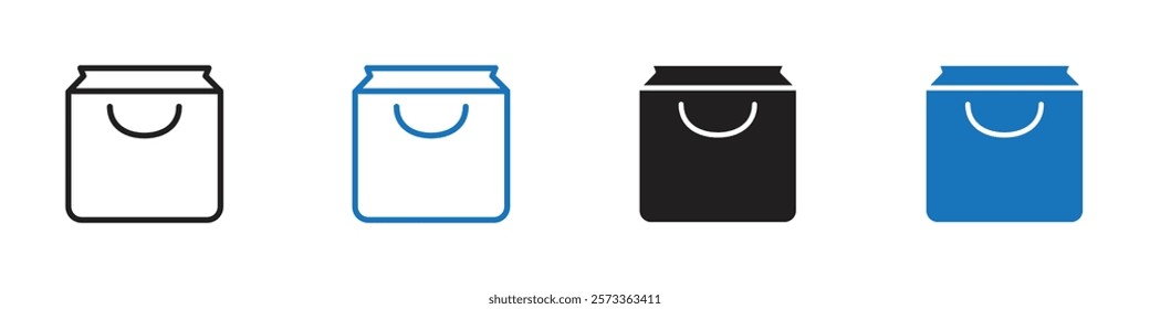 Bag icon Flat line symbol