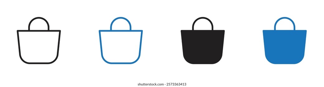 Bag icon Flat line symbol