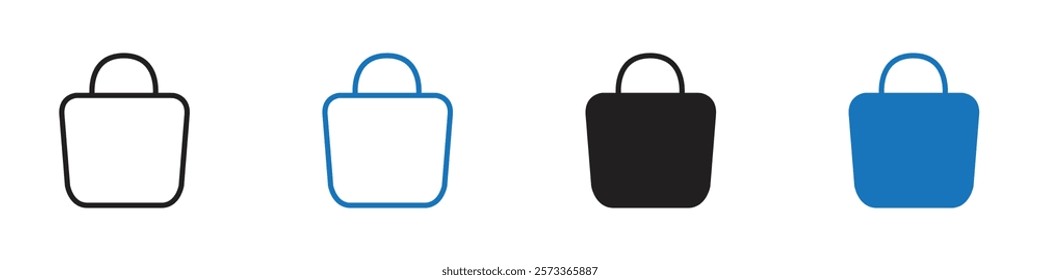 Bag icon Flat line symbol