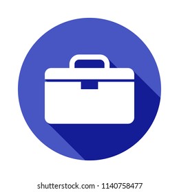 a bag icon in Flat long shadow style