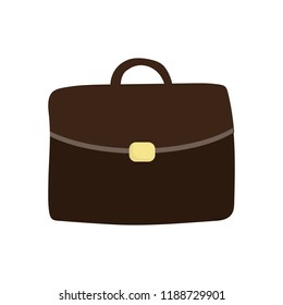 bag icon in flat style isolated vector illustration on white transparent background