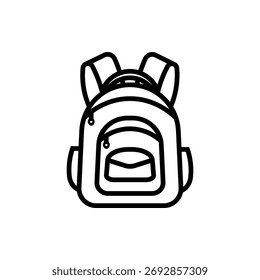 Estilo plano del icono del bolso aislado. Vector