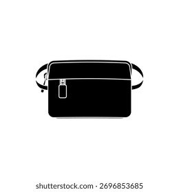 Estilo plano del icono del bolso aislado. Vector