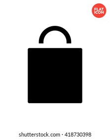 Bag Icon Flat Style Isolated Vector Illustration
