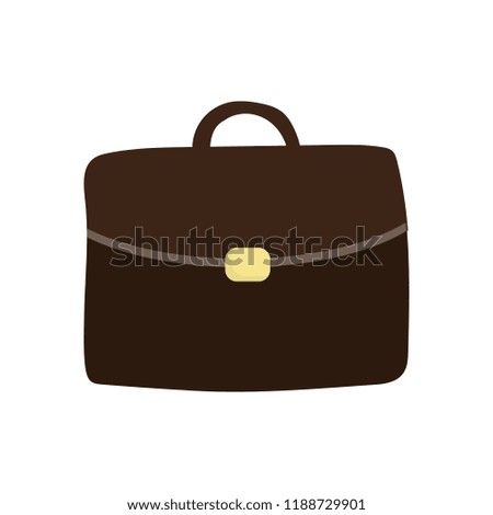 bag icon in flat style isolated vector illustration on white transparent background