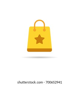 bag icon flat vector illustration