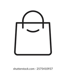 Bag Icon Flat vector set outline