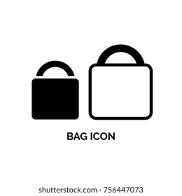 Bag icon. Handbag vector symbol for fashion design. Shopping emblem