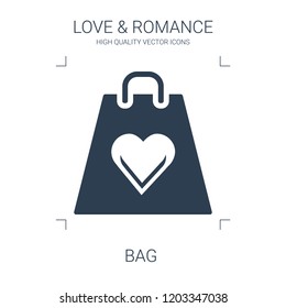 bag icon. high quality filled bag icon on white background. from love romance collection flat trendy vector bag symbol. use for web and mobile