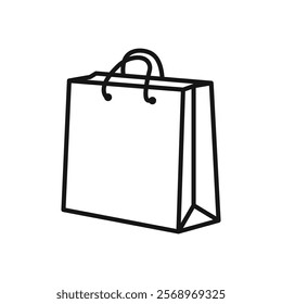 Bag Icon Isolated flat vector in outline