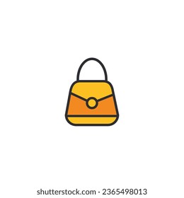 Bag icon isolated on white